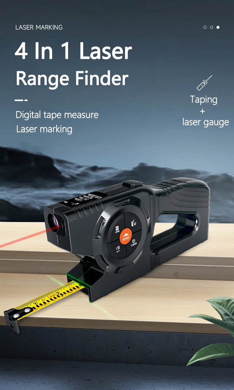 Tapelyzer 3‑in‑1 Digital Laser Tape Measure